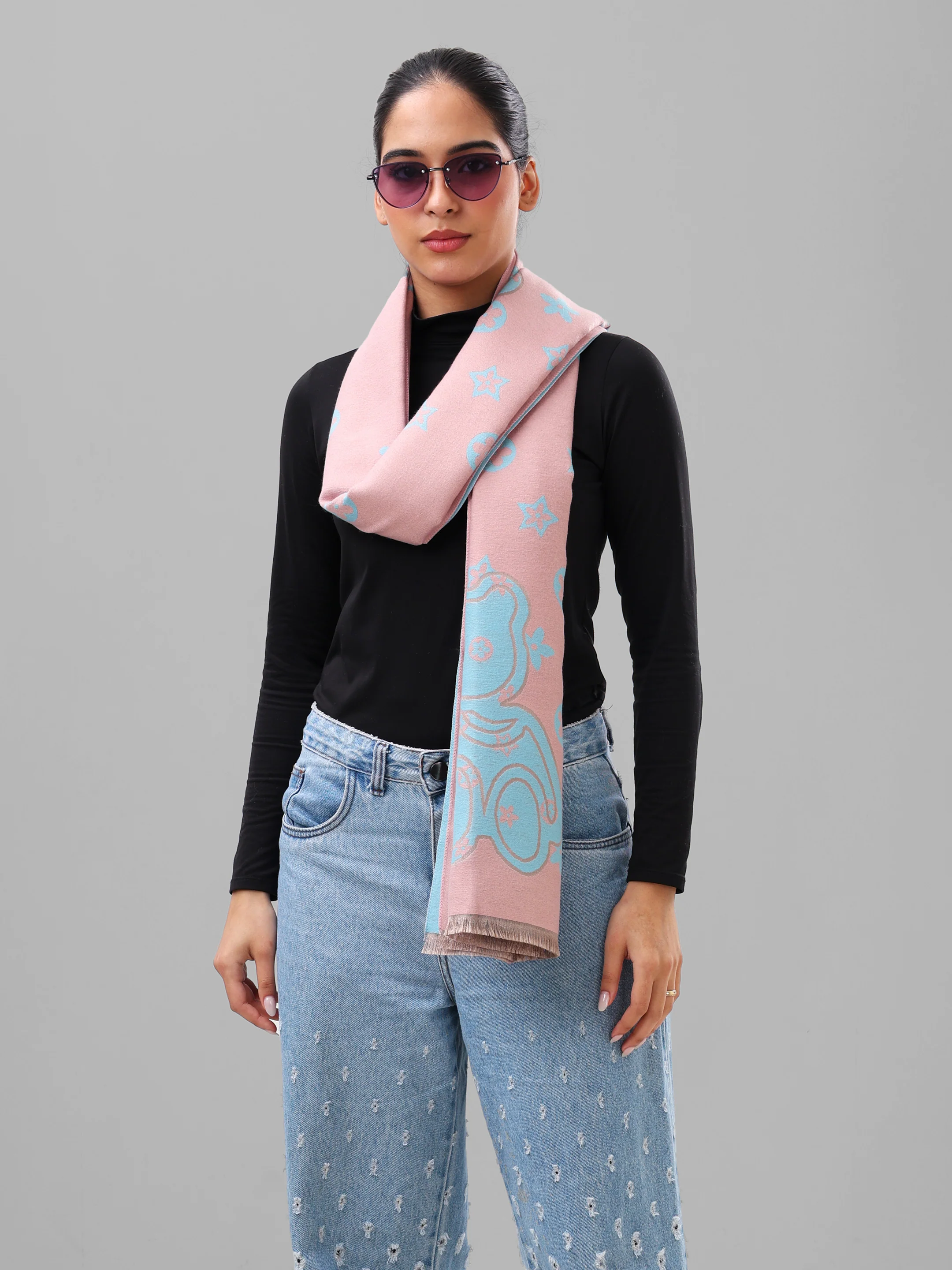Blush Sky Monogram Wrap - Image 3