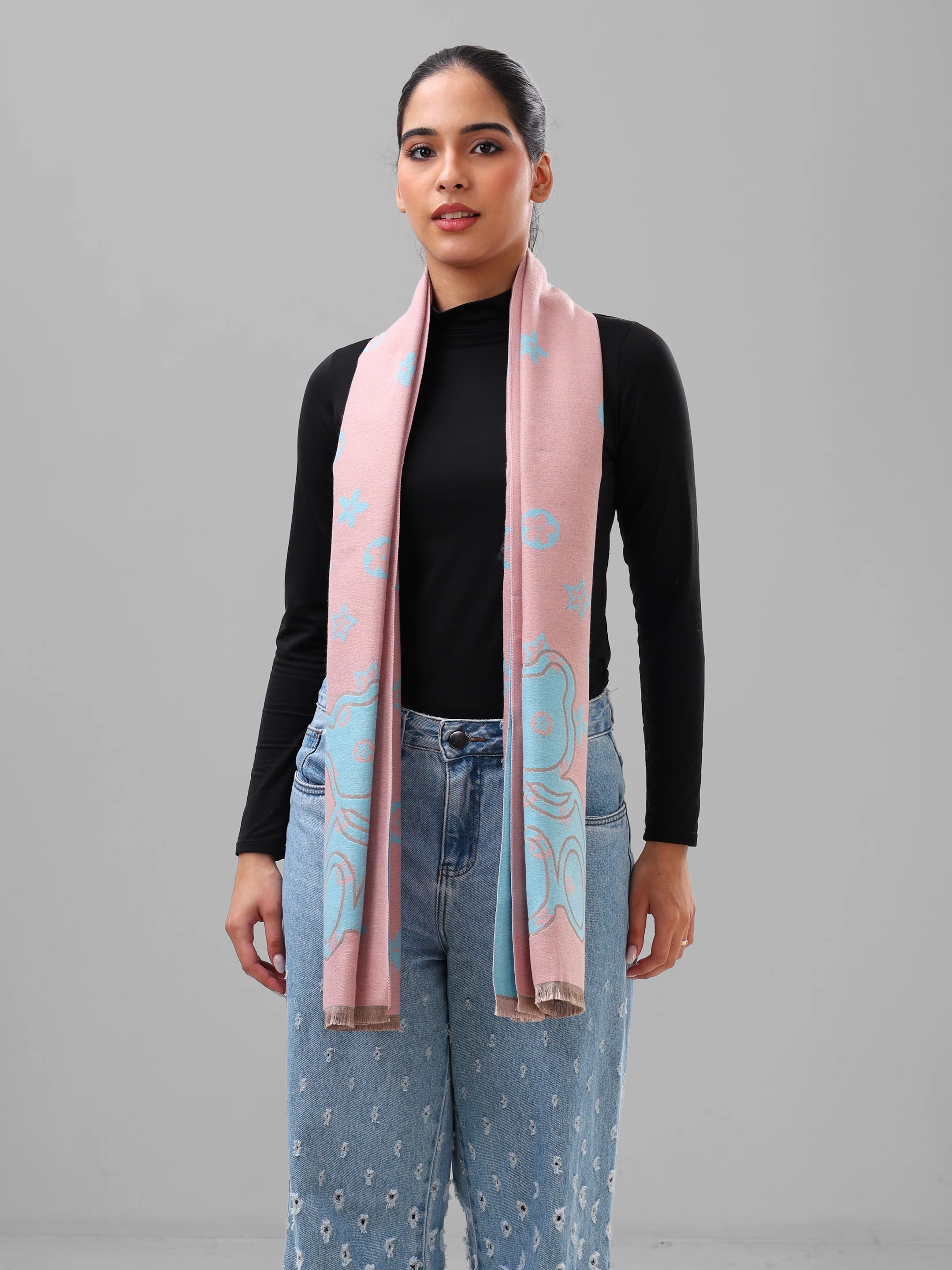 Blush Sky Monogram Wrap - Image 4