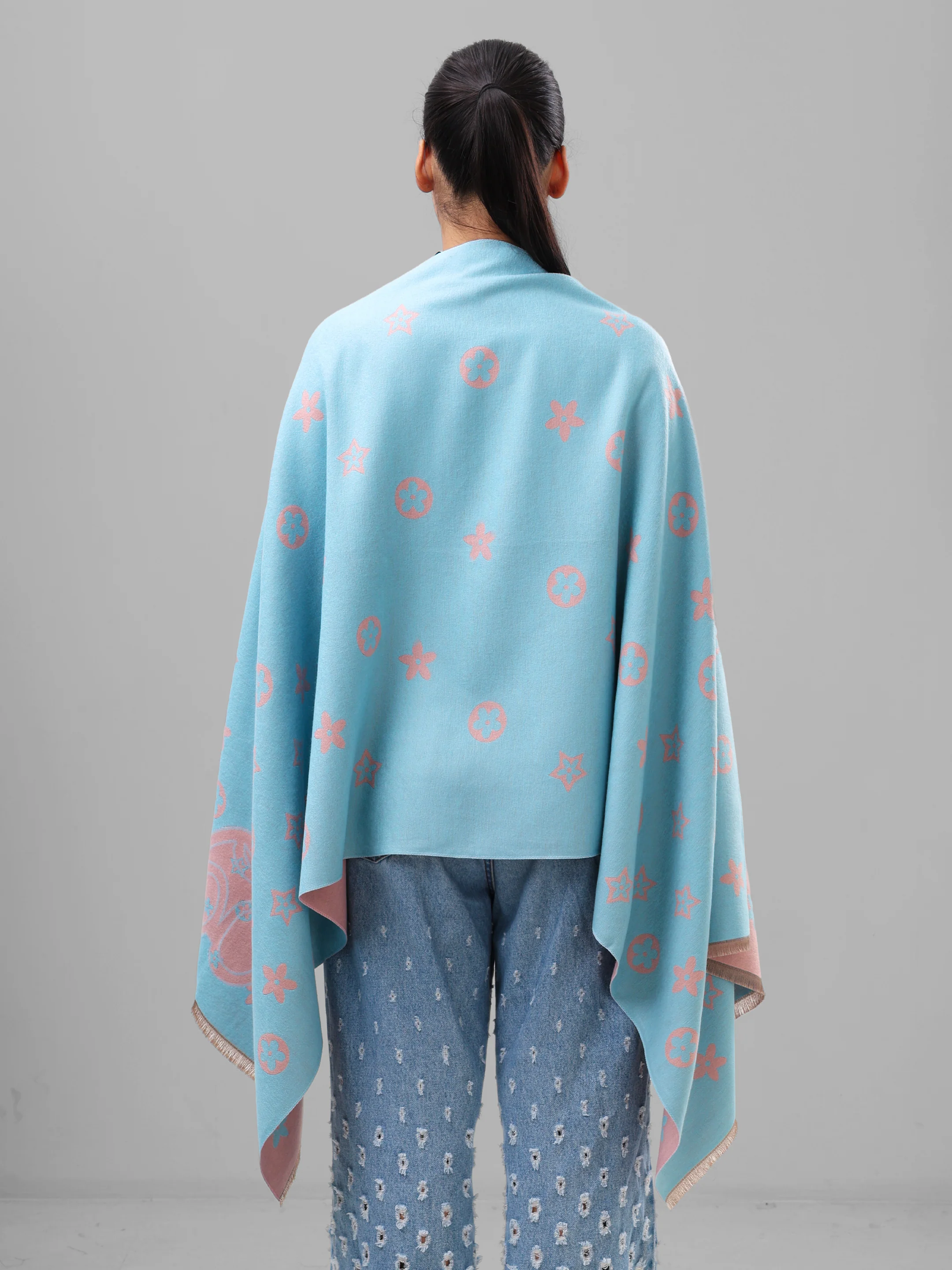 Blush Sky Monogram Wrap - Image 6