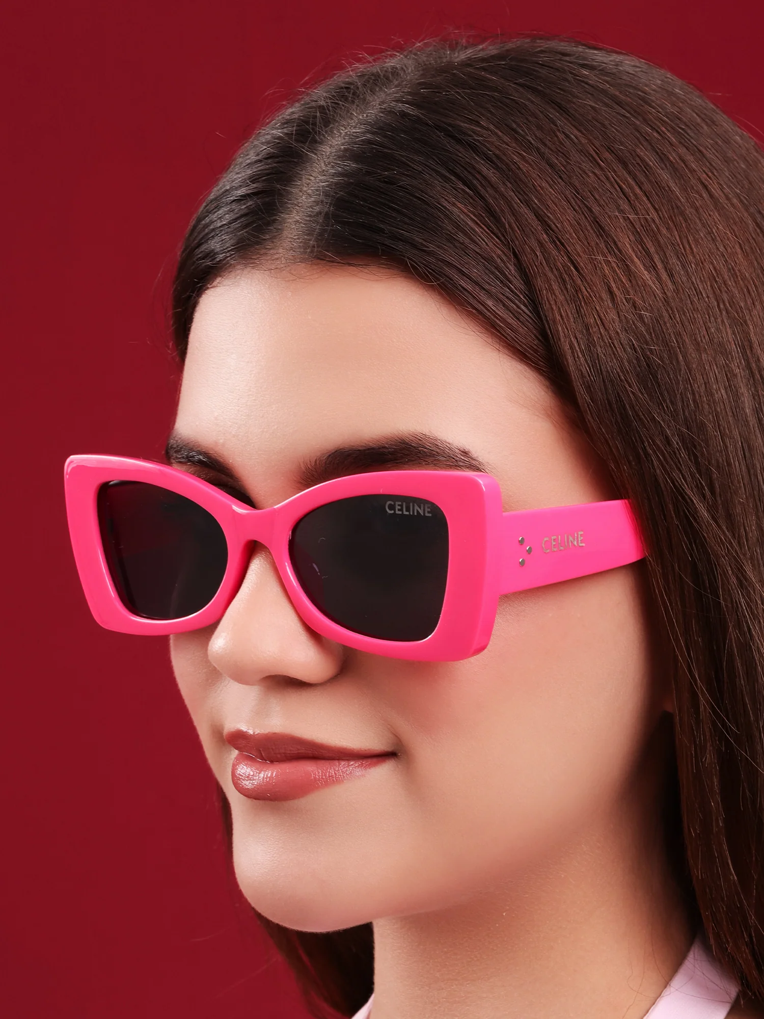 Bold in Pink” Cat-Eye Sunglasses - Image 6