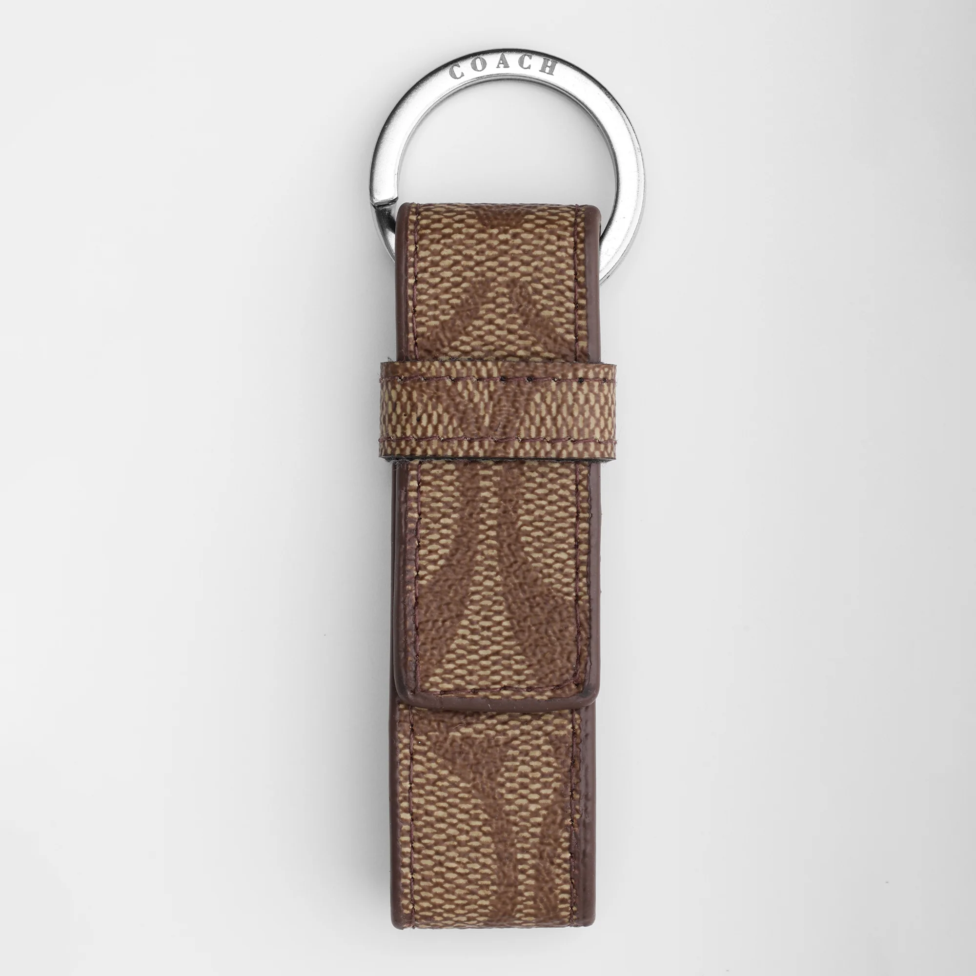 Canvas Key Fob in Classic Brown - Image 3