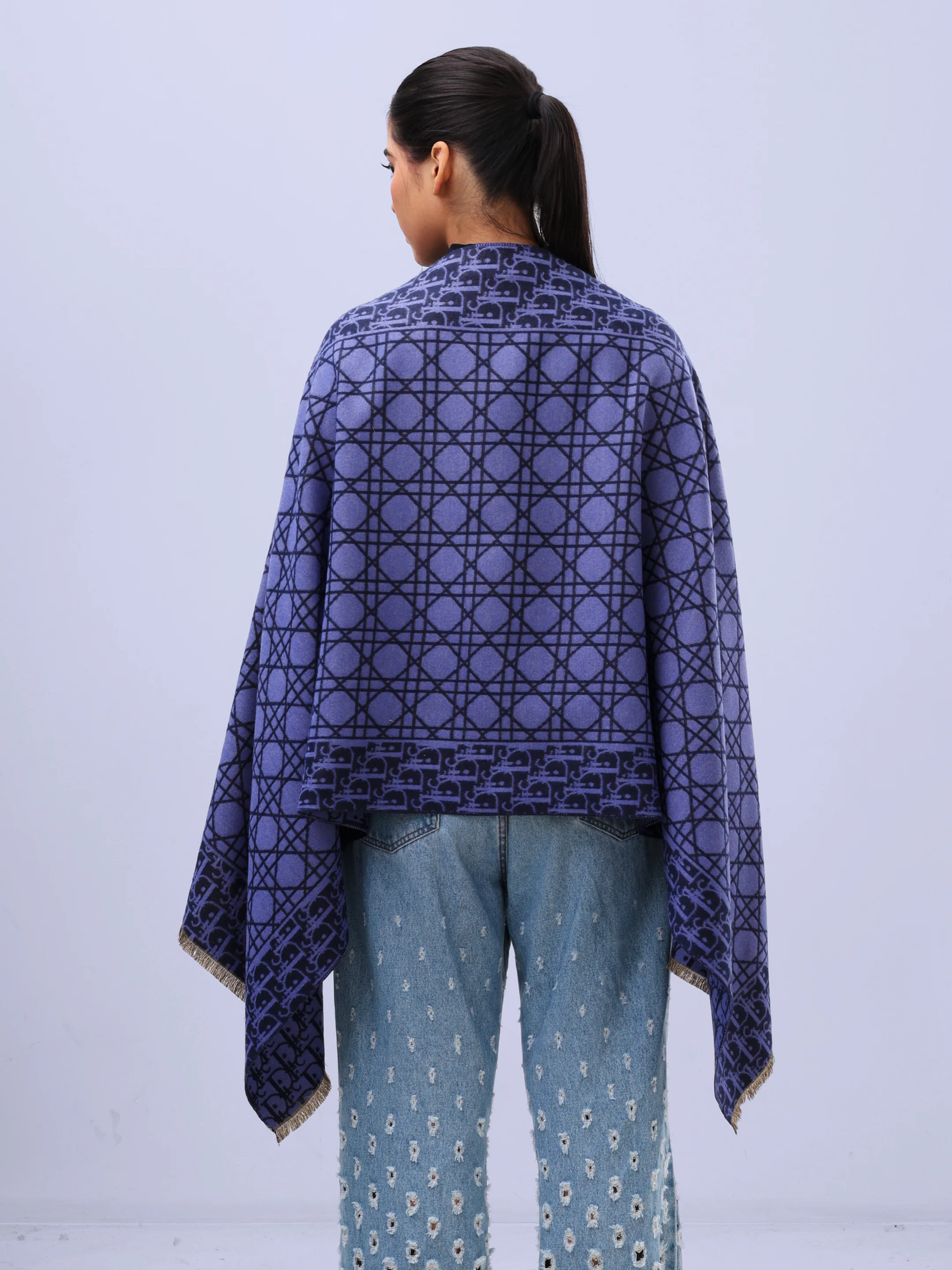 Midnight Geo Monogram Scarf - Image 6