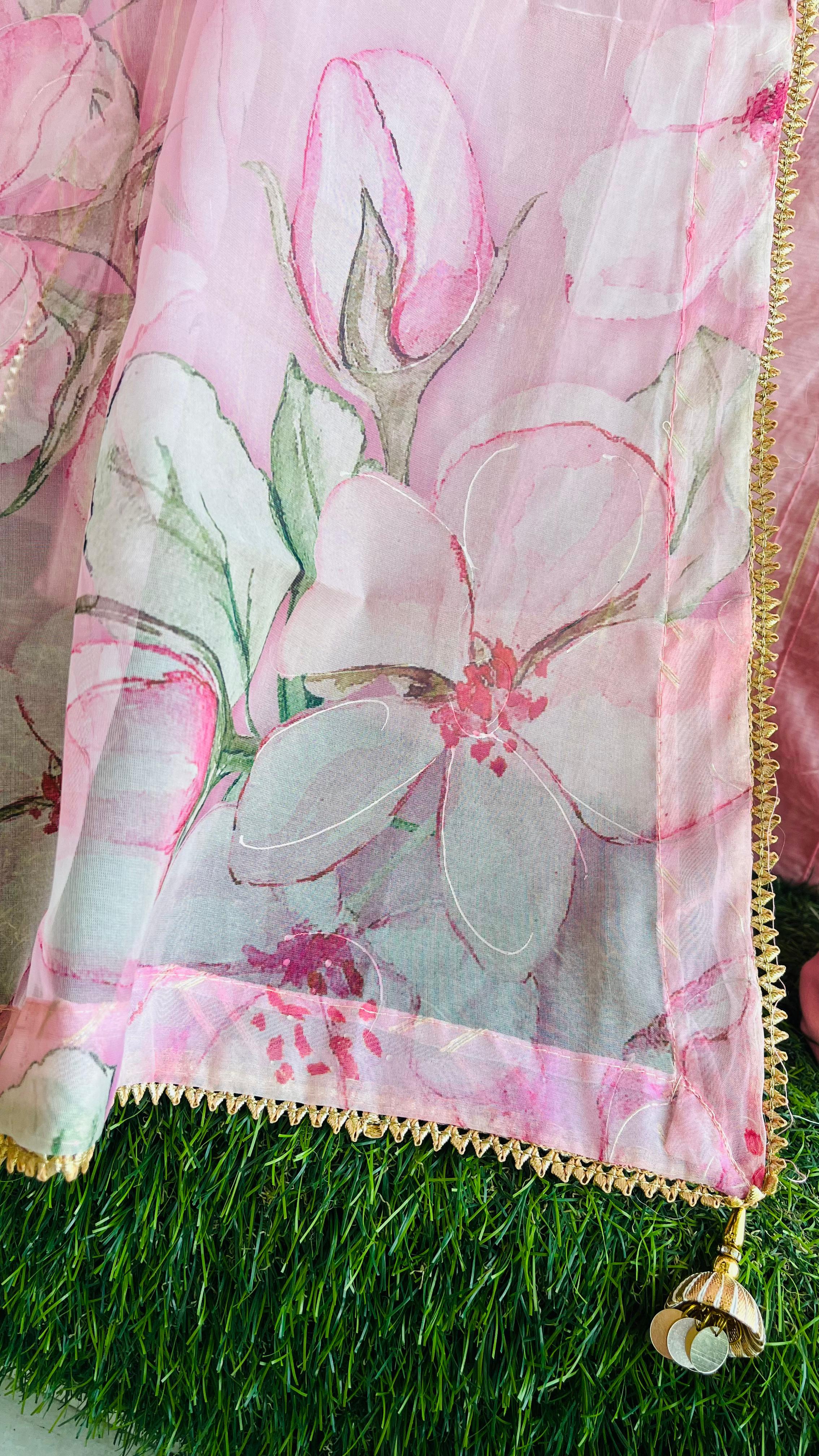 Pink Unstiched Suit - Image 3