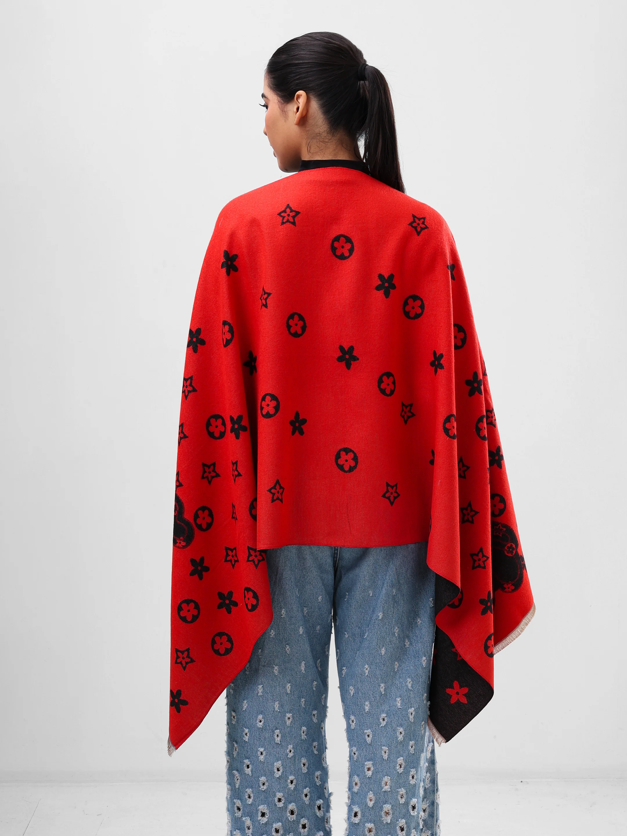 Scarlet Noir Statement Scarf - Image 5