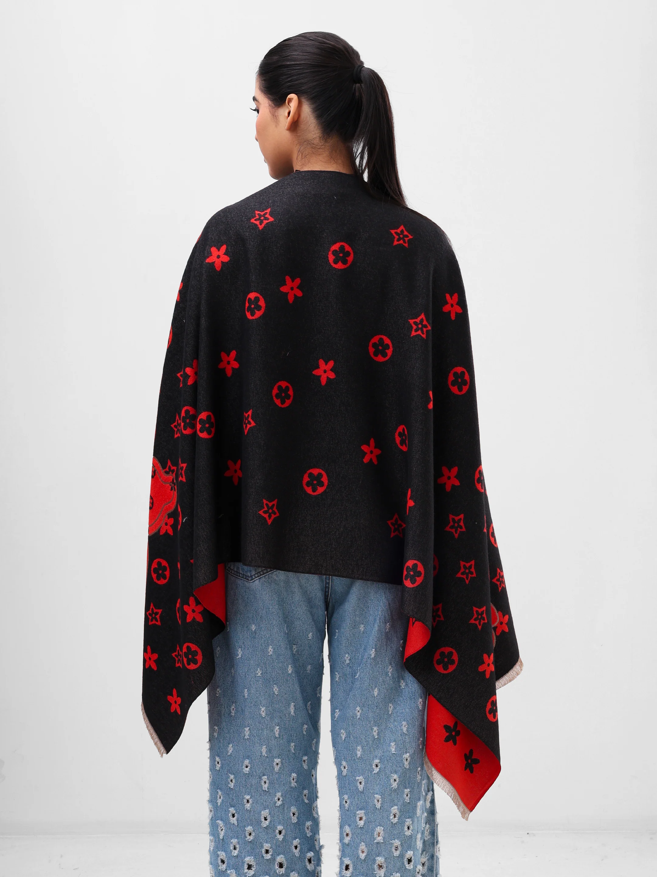 Scarlet Noir Statement Scarf - Image 6