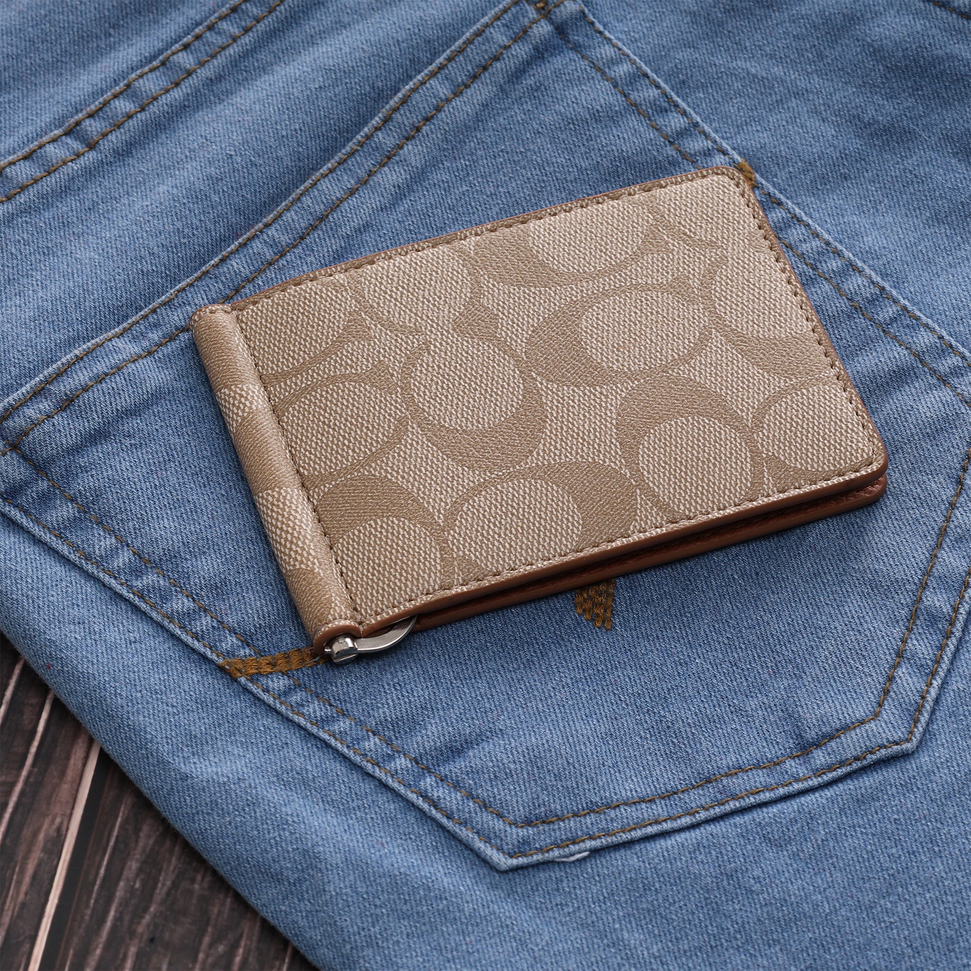 Signature Slim Wallet – Khaki Tan - Image 5